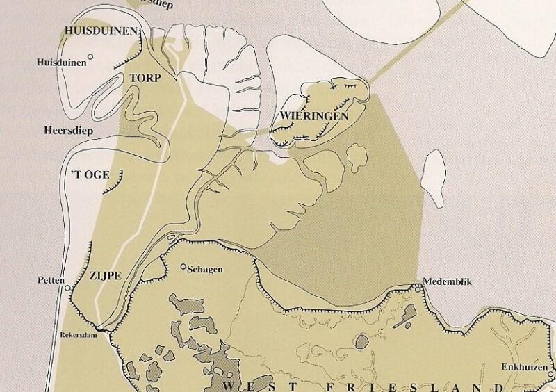 Oude kaart van Huisduinen